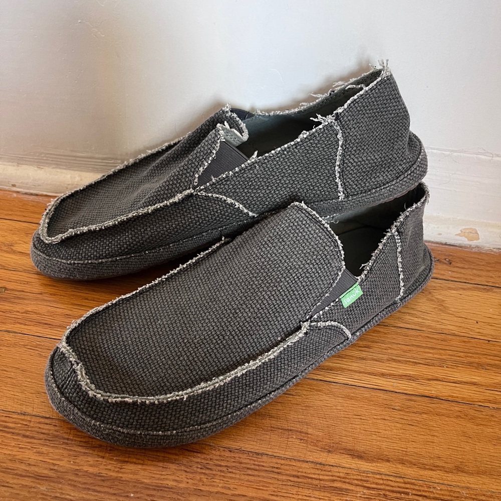 Sanuk Men's Charcoal Slip-On Loafers